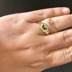 Gold butterfly ring
